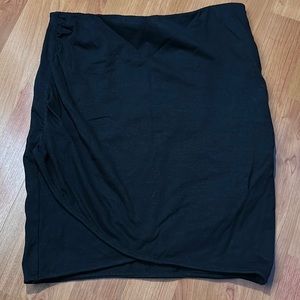 black cross cross skirt